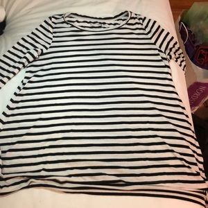 Black and white striped tunic
